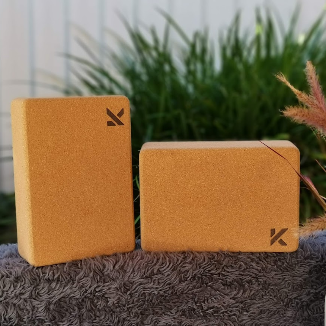 Cork blocks to enhance your yoga practice.
